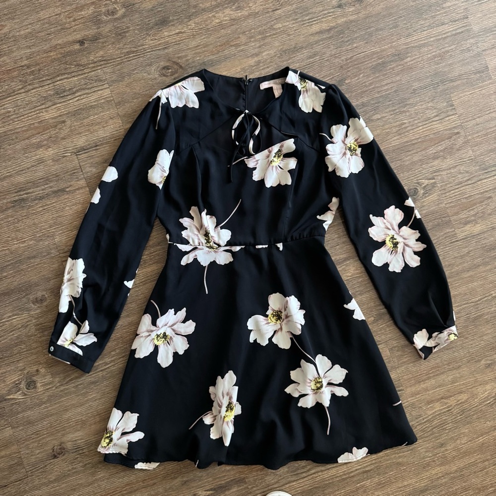 Forever 21 Black Dress with White Floral Accents